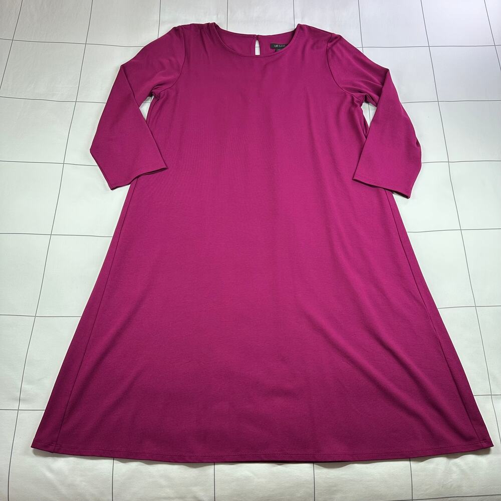 J.Jill Dress Womens Small Winterberry Shift Solid Wearever Stretch Casual New